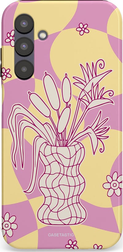 Casetastic Hoesje Geschikt voor Samsung A25 - Stijlvolle Beschermende Duo-layer Case - Bosje vol roze
