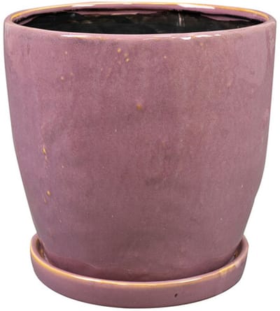Ter Steege Bloempot-Pot met Schotel Mauve-Lila D 20 cm H 19 cm Opening 17.5cm