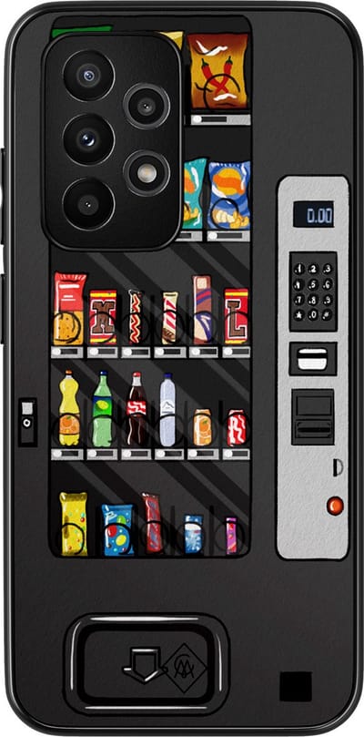 Casimoda® hoesje - Geschikt voor Samsung Galaxy A52 5G - Snoepautomaat - Zwart TPU Backcover - Snoep - Zwart