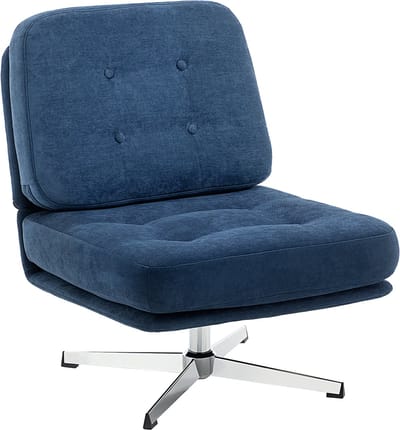 Fauteuil - Relaxstoel - Relaxfauteuil - Stoel - Met armleuning - Voor één Persoon - Donkerblauw