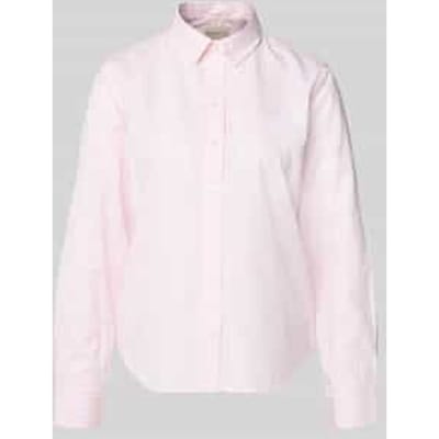 Gant Overhemd Regular Fit roze gestreept popeline overhemd