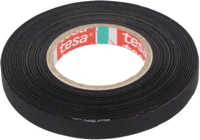 TESA Linnentape PET-wol - 9 mm breed - 160 um dik - Tot 125 graden - 25 meter - zwart
