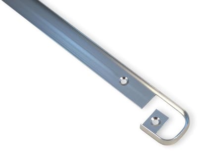 Eindlijst Werkblad - Keukenlijst Verbindingsprofiel - Afwerking Keuken - Aluminium Materiaal - 28 mm Hoog 60 cm - Satijn Zilver
