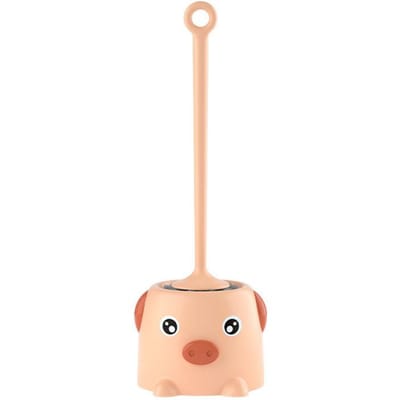 Leuke Cartoon Patroon Huishoudelijke Toiletborstel Creatieve Badkamer Was Squat Borstel Set 1pc roze