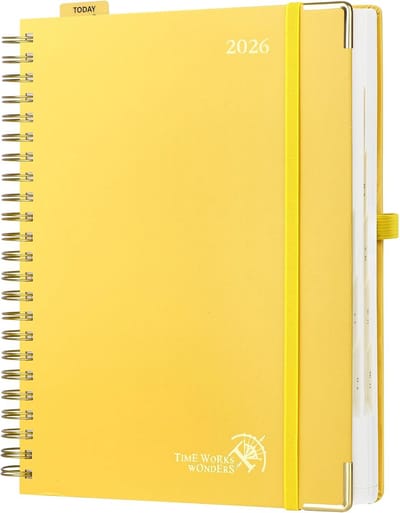 Dagplanner 2026 A4 Spiraal - 1 Pagina Per Dag Agenda Januari t/m December 2026 - FSC Papier