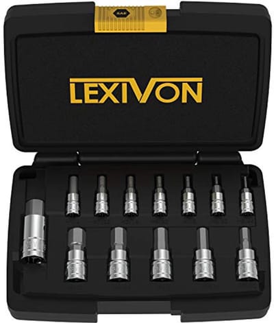 13-delige HEX Bit Socket Set voor Dopsleutel | SAE Maten 5/64" tot 9/16" | Superieure Kwaliteit en Opbergtas