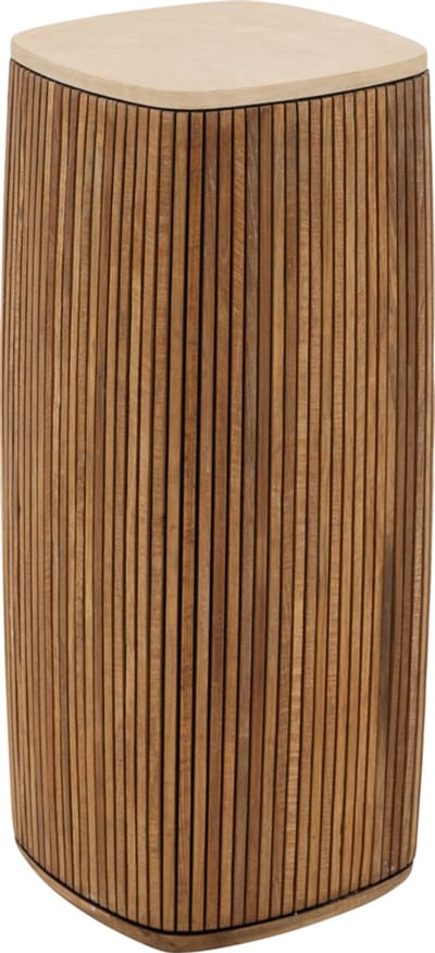 Goossens Nova Bijzettafel - Mortex - 35 x 80 x 35 cm - Vierkant - beige