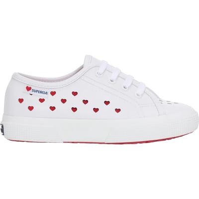 Superga Kinderen/Kinderen 3750 Hearts Vegan Trainers (Wit, Rood)