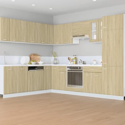 vidaXL - Ombouwkast - voor - koelkast - Lyon - 60x57x207 - cm - sonoma - eikenkleurig