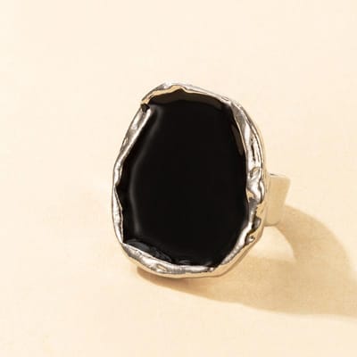 Mode Vrouwen Ring Emaille Ringen Punk Klassiek Zwart Emaille Ring Vintage Onregelmatige Ring Sieraden Gift