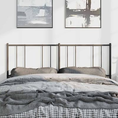 vidaXL - Vervangend - hoofdbord - 150 - cm - metaal - zwart