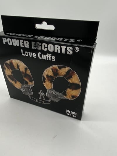 Power Escorts Love Cuffs Geel/Bruin Design Gevoerde Handboeien - Br206
