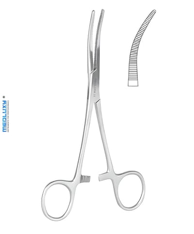 Medluxy - Pean Arterieklem - Gebogen - 15 cm (Klemschaar, Hemostatic Artery Forceps, EHBO, Verpleegkunde, Medische Schaar)