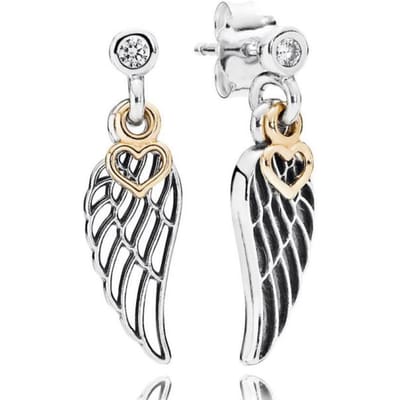 Authentieke 925 Sterling Zilver Spirituele Veren Hangende Oorbellen Voor Vrouwen Huwelijksgeschenk Mode Sieraden white