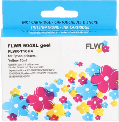 FLWR inktcartridges voor Epson 604XL Geel - Premium Huismerk Epson 604 inkt (Geel - hoge capaciteit) o.a. geschikt voor Epson Expression Home XP-4205 XP-4200 XP-3205 XP-3200 XP-2205 XP-2200 en WorkForce WF-2950DWF WF-2930