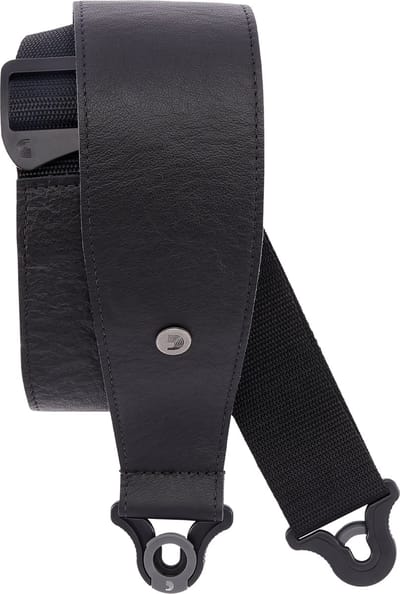 D'Addario 30BAL00 Comfort Leather 3 Auto Lock Lederen Gitaarband Zwart