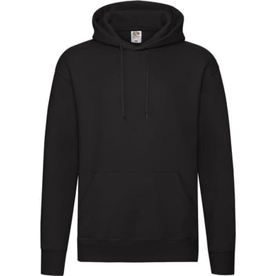 Fruit of the Loom Heren Premium Hoodie (Zwart)