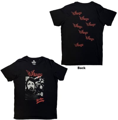 Paul McCartney - Wings Collage Heren Tshirt - XL - Zwart