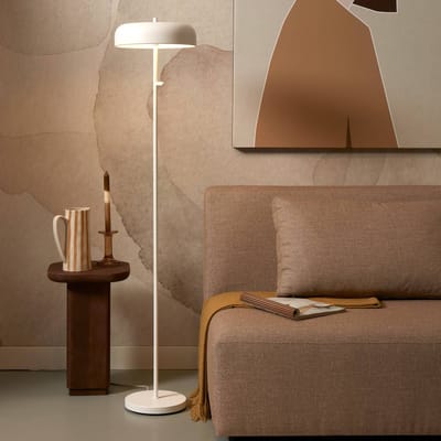 it's about RoMi Vloerlamp Porto - Wit - Ø30cm - Modern - Staande lampen voor Woonkamer - Slaapkamer