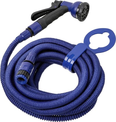 Uittrekbare Tuinslang - Flexibele Slang - Tuin Bewateren - 8 Sproeistanden - 15 Meter - Blauw