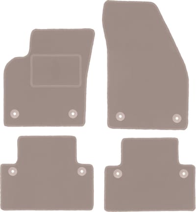 Beige veloursmatten voor: Volvo S40 II sedan (2004-2012)