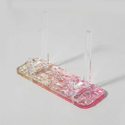 1 STuks Transparante Acryl Display Ezel Waterrimpeling Mini Display Stand Plaat Houder Standaard Fotolijsten Rek Bruiloft Huis Decoratie