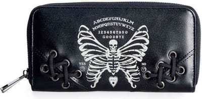 Banned - SKELETON BUTTERFLY Dames portemonnee - Zwart