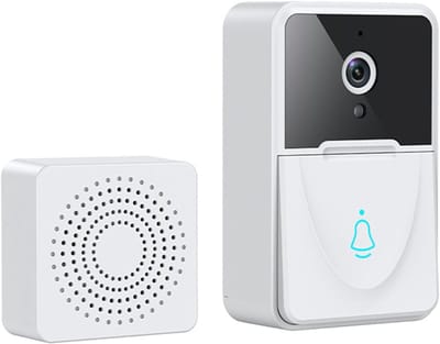 Intelligente Wi-Fi Deurbel met Nachtzicht, Draadloze Ontvanger, 2-Weg Audio en Cloud Opslag, Batterijgevoed en App Compatibel