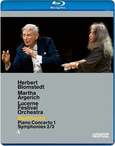 Martha Argerich, Lucerne Festival Orchestra, Herbert Blomstedt - Beethoven: Piano Concerto No.1 - Symphony No.2 & 3 (Blu-ray)