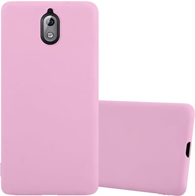 Cadorabo Hoesje geschikt voor Nokia 3.1 in CANDY ROZE - Beschermhoes gemaakt van flexibel TPU silicone Case Cover
