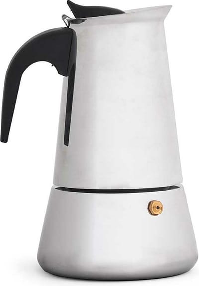 Kinvara Percolator Italiaans koffiezetapparaat - staal - zilver - 4kopjes - Koffiezetter