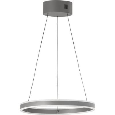 FISCHER & HONSEL LED hanglamp Silvio, Ø 50 cm, zandgrijs, metaal, CCT,