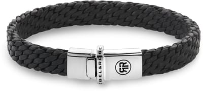 Rebel & and Rose - Armband - Mastery Collection - Woven Black - RR-L0161-S Heren