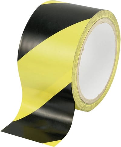 TOOLCRAFT WT-YB 1564134 Markeringstape WT-YB Zwart, Geel (l x b) 18 m x 48 mm 1 stuk(s)