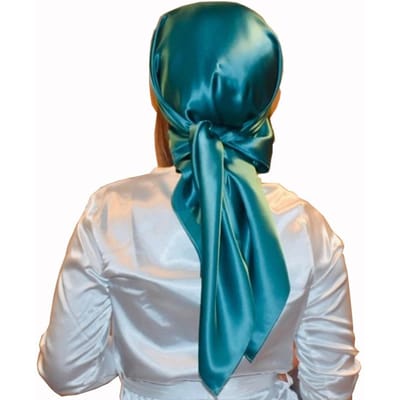 90*90cm Zijden Sjaals Dames Vierkante Satijnen Hijab Sjaal Effen Zakdoek Sjaals Sjaals Hoofddoek Vrouwelijke Hoofdband Islamitische Bandana One Size beige