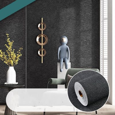 10 Meter / Rol 3D Zelfklevende Dikke Waterdichte Behang Linnen Gestructureerde Zuivere Kleur Huis Decoratieve Gerenoveerde Sticker 50cm*10m