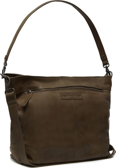The Chesterfield Brand Leren Shopper Bolivia Hobo Large Olive Green Olijfgroen