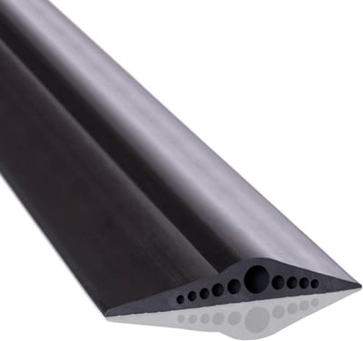 Garagepoort Drempelafdichting - Rubber Garagedeurstrip - Garage Afsluiten - EPDM Weerbestendig Rubber - 6m 28mm x 155mm - Zwart