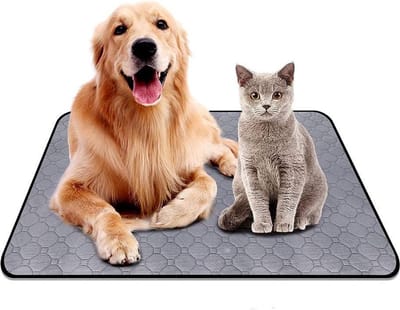 Duurzaam Hondentoilet - Waterdichte Zindelijkheid Trainingsmat - Puppy of Katten Training Pads - Herbruikbare Wasbare Honden en Katten Plasmat - Trainingsmat - Auto Mat - Grijs - 70 x 90cm