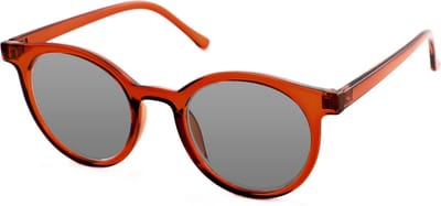 Vista Bonita CLASSIC – Zonneleesbril UV400 – Sterkte +1.00 – Kleur Terra Cotta – Groot model – Eyecatcher – Ronde pasvorm – Flexveren - Inclusief bijpassende etui en doekje