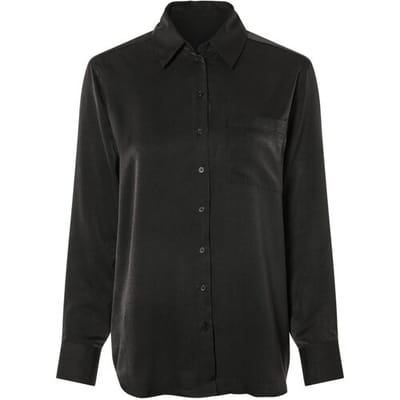 ESMARA Satijnen dames blouse (Zwart, 34)
