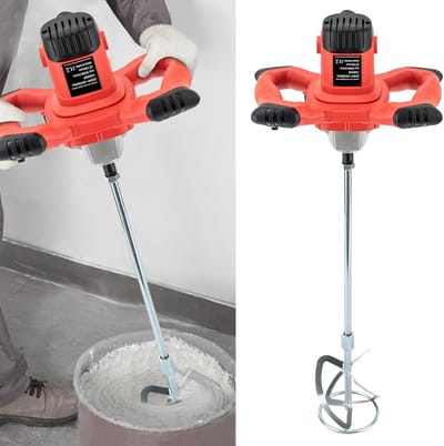 Stukwerk Roerder - Mortel Mixer - Materialen Mengen - 6 Snelheden - 1500 Watt - Grijs