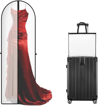Dailygoods- Trouwjurk Tas Waterdicht - Kledinghoes - PEVA - Rits - 180 x 60 cm - Schokbestendig - Kledingzak