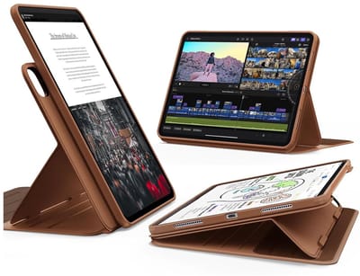 ESR Hoes Geschikt voor iPad Pro 11 (2024/2025) - Shift Book Case - Beschermhoes met Standaard - 9 Kijkhoeken - Sleep/Wake - Bruin