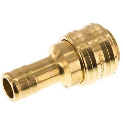 Messing DN 7.2 (Euro) Luchtkoppeling Snelkoppeling 13 mm Slangpilaar Double Shut-Off