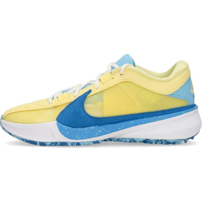 Basketbalschoen heren Zoom Freak 5 Zachtgeel/lt Photo Blauw/wit