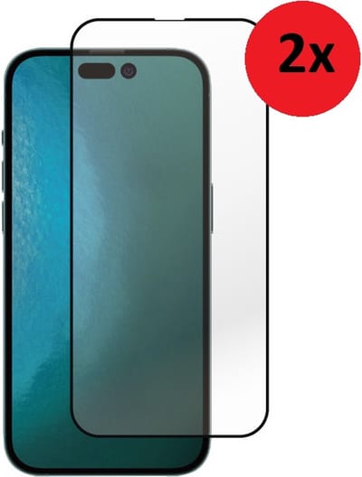 MoDo screenprotector Geschikt voor iPhone 14 Pro Max - Full Glas - 2 stuks