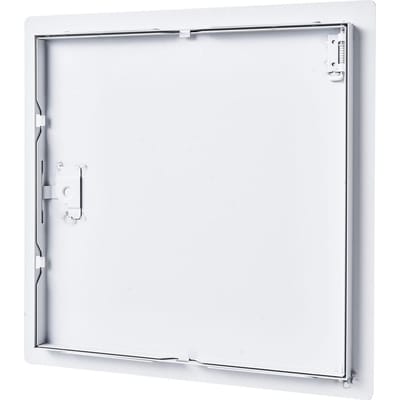 Toegangspaneel voor Gipsplaat, 34x34 cm Verzinkt Staal Toegangsdeur, Eenvoudig te Installeren Scharnierend Servicepaneel met Schroevendraaier Sluiting, voor Plafondleidingen