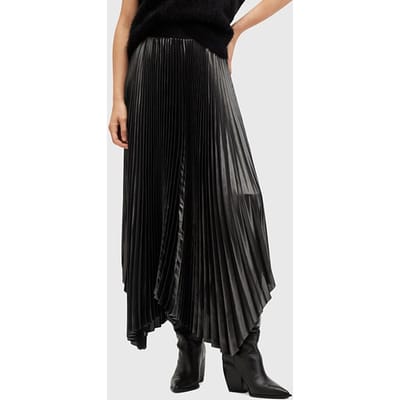 AllSaints Phia Metallic Skirt Metallic Grey Taglia: 2 | Maxi gonne Outlet | Donna | Grigio