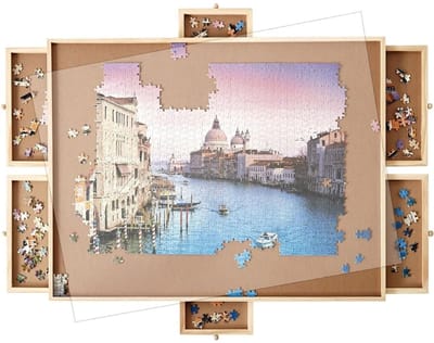 Puzzeltafel - Puzzelmat - Puzzelmap - Puzzelbord - Bruin